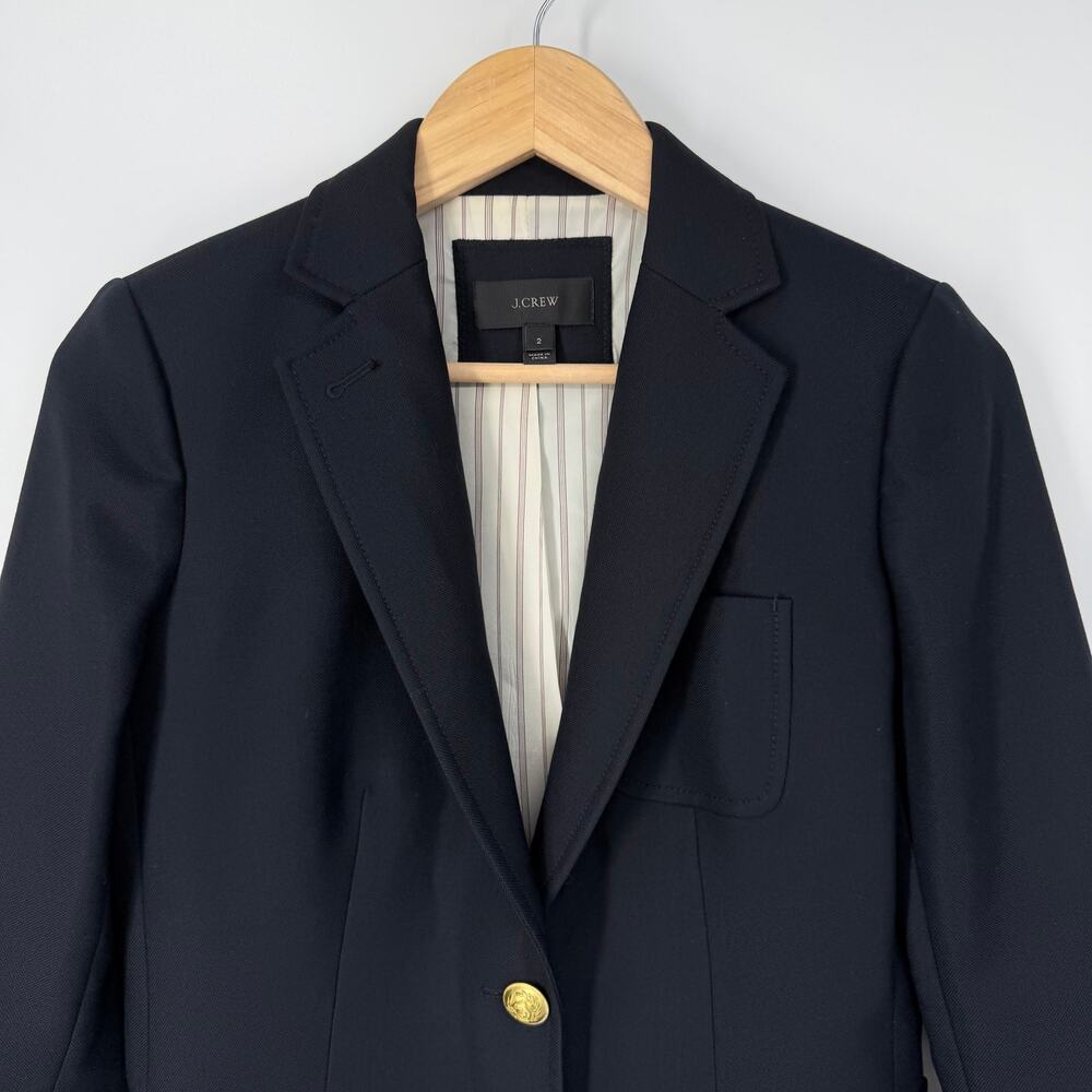 J. Crew Rhodes Blazer 100% Wool Single Breasted Gold Button Jacket Career Preppy - Picture 4 of 13